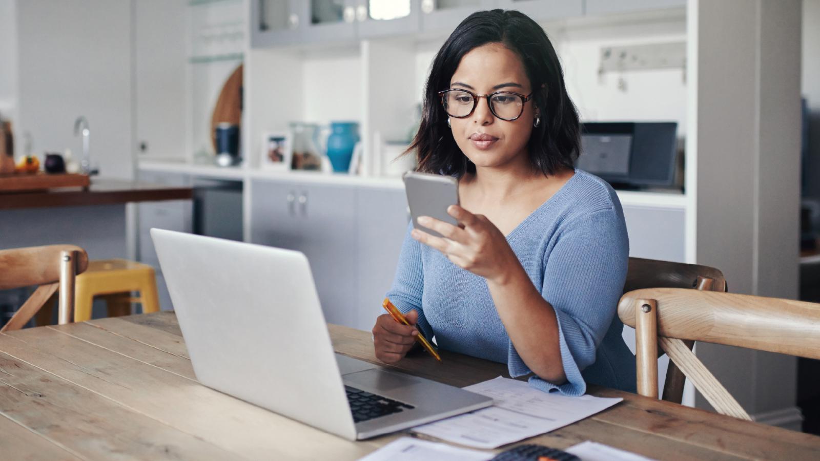 person on computer